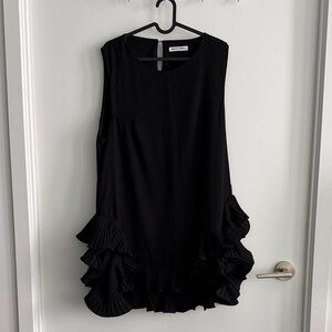 Black Ruffle Mini Dress
